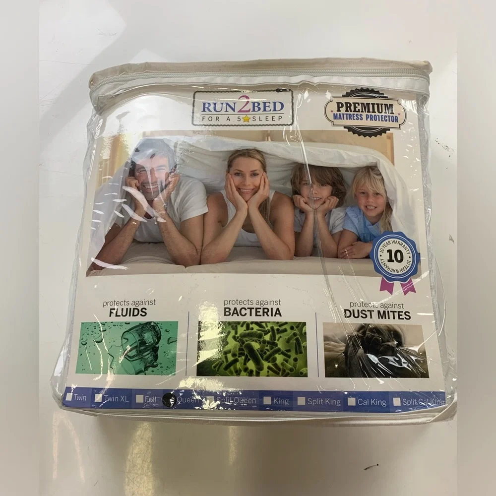 Run2Bed Premium mattress protector white